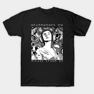 Headphones On T-Shirt